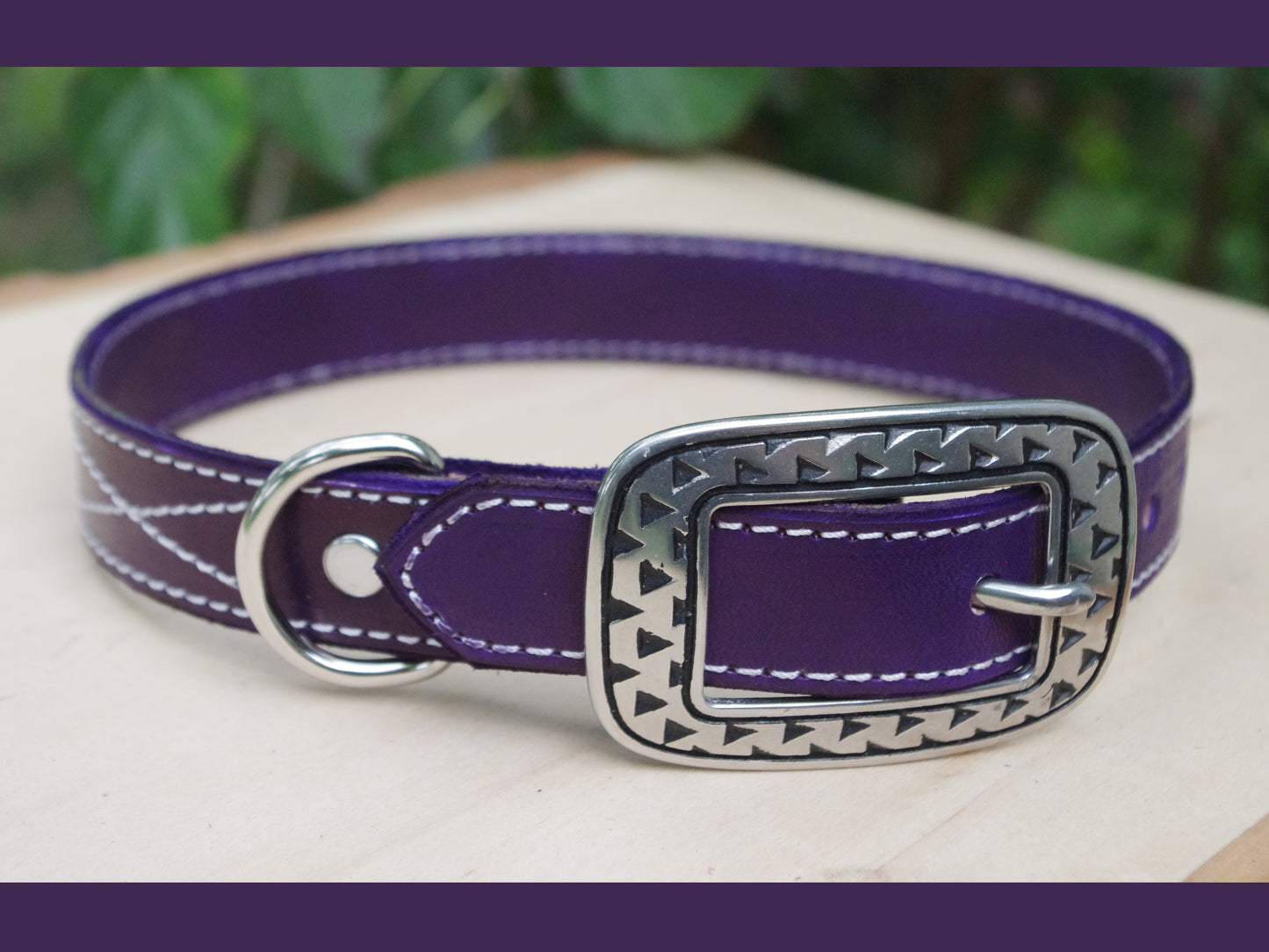 Purple Dog Collar - Custom Name